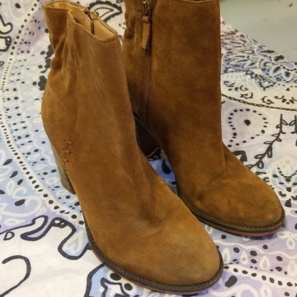 Franco Sarto Shoes - Franco Sarto Brown Suede Elmont Ankle Boots Size 8